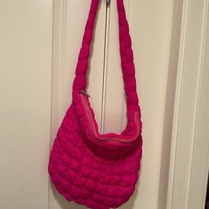 Stylish Pink Quilted Shoulder Bag
